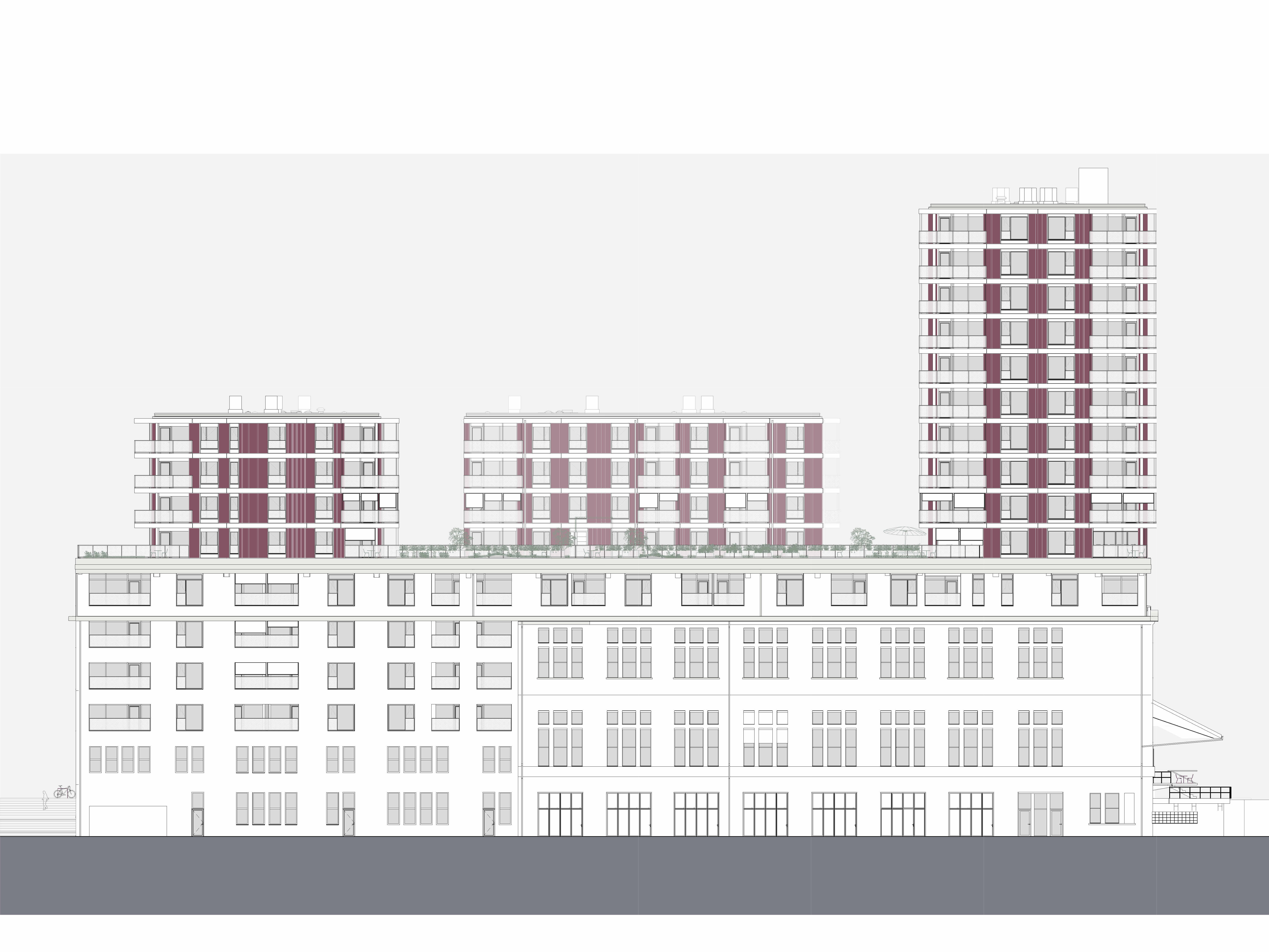 Stücheli Architekten AG_ Längsschnitt_Attisholz Lagerhaus Riedholz