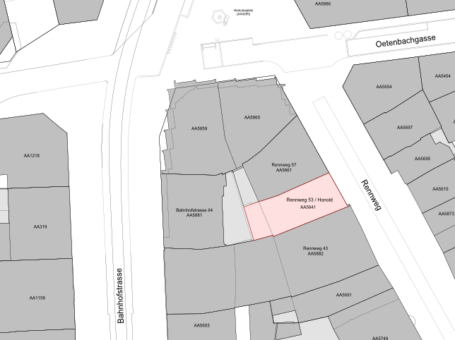 Umbau Rennweg 53, Situationsplan