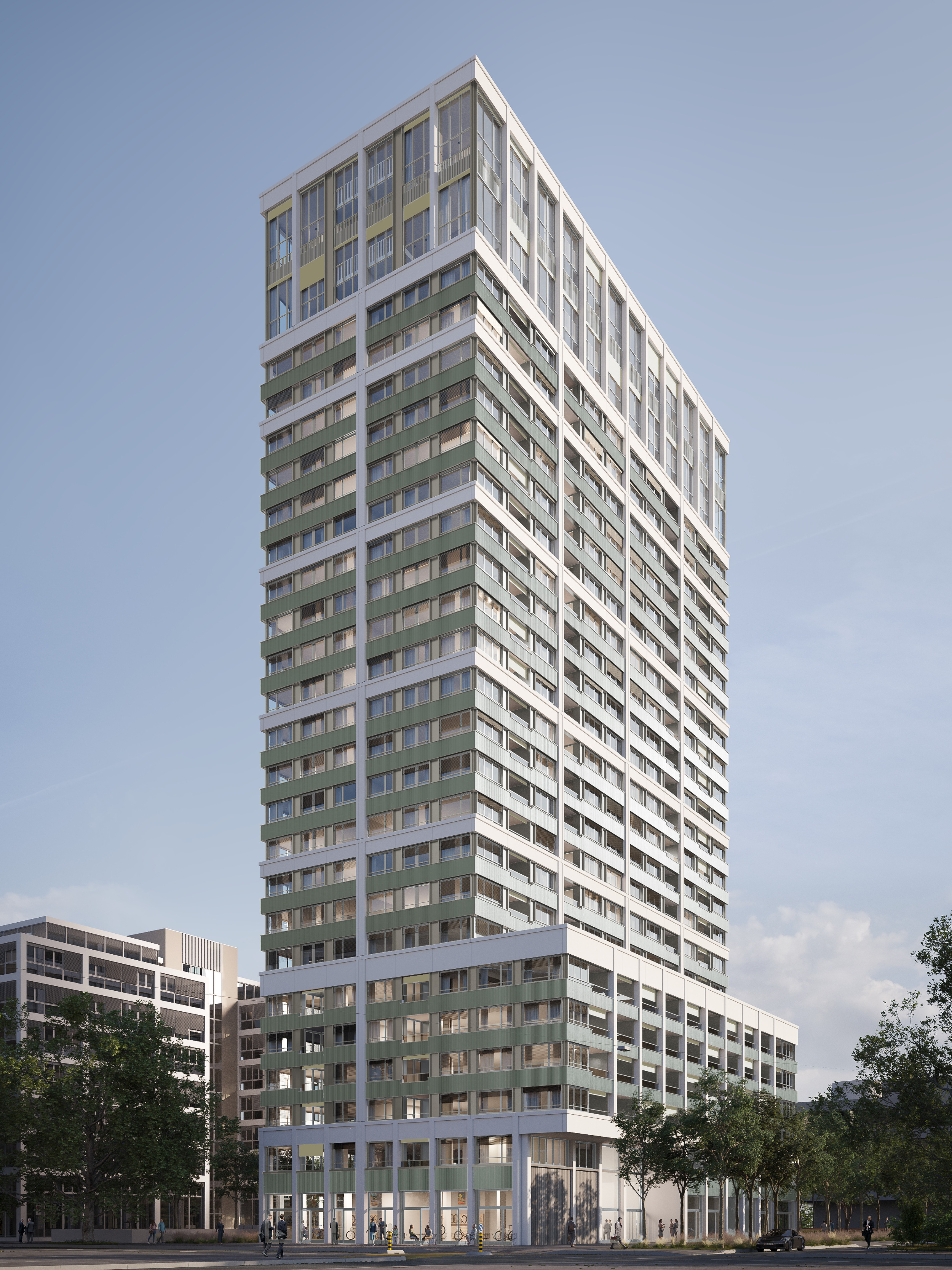 Wohnhochhaus Leutschenbach, Zürich Visualisierung Stücheli Architekten AG