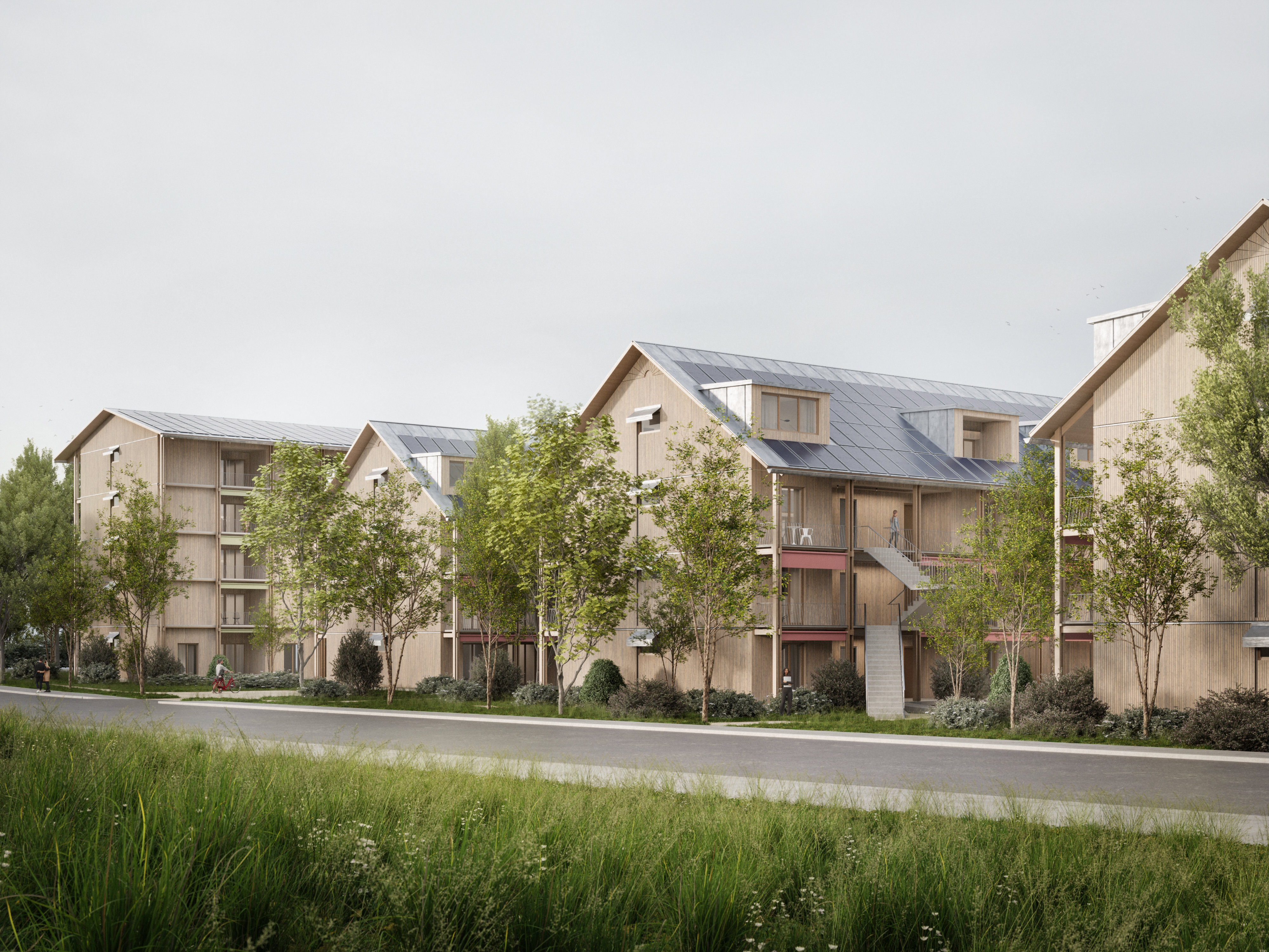 Visualisierung Wohnüberbauung Gubrist, Weiningen © Stücheli Architekten