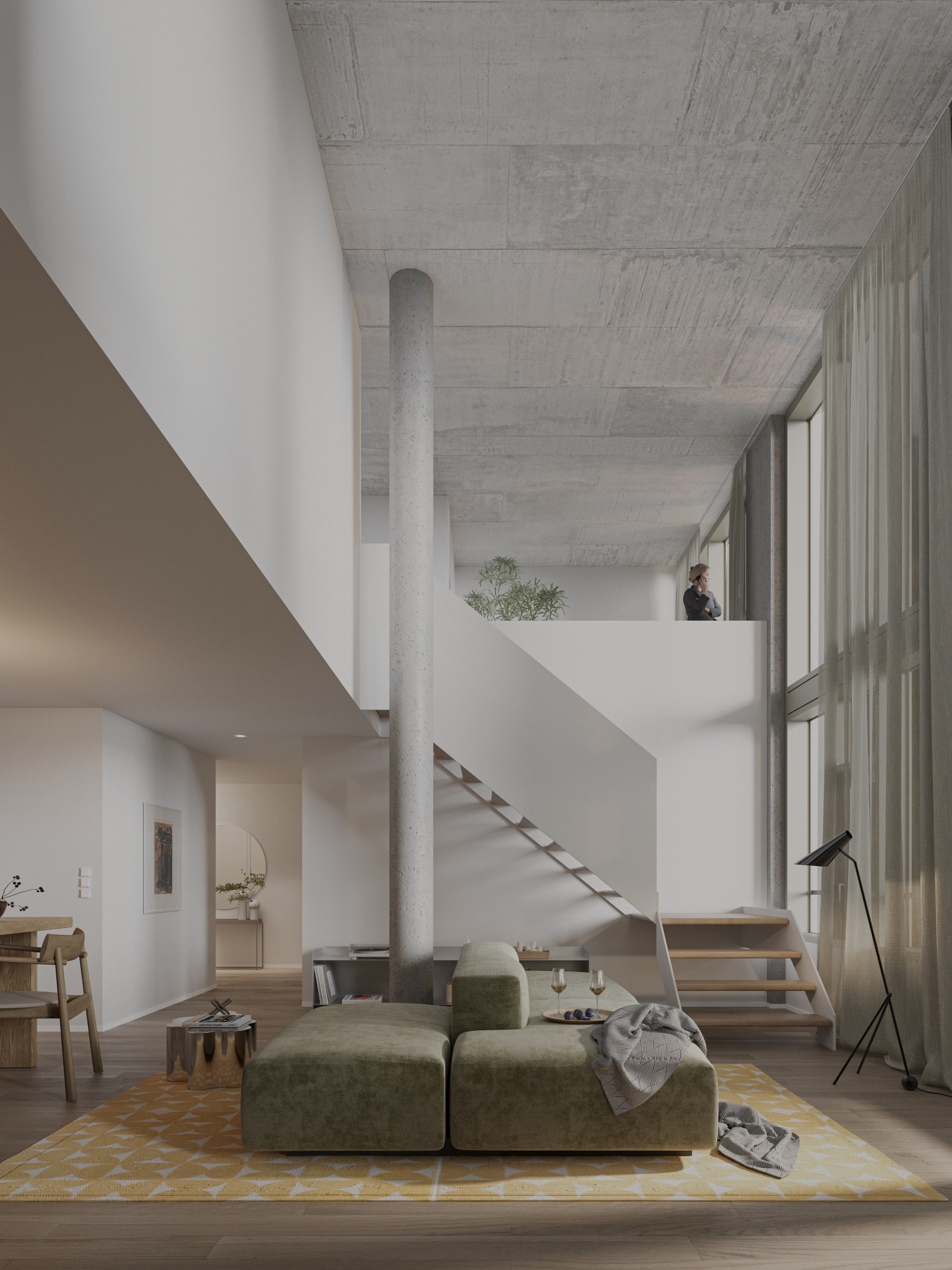 Wohnhochhaus Leutschenbach, Zürich Visualisierung ©baumatte