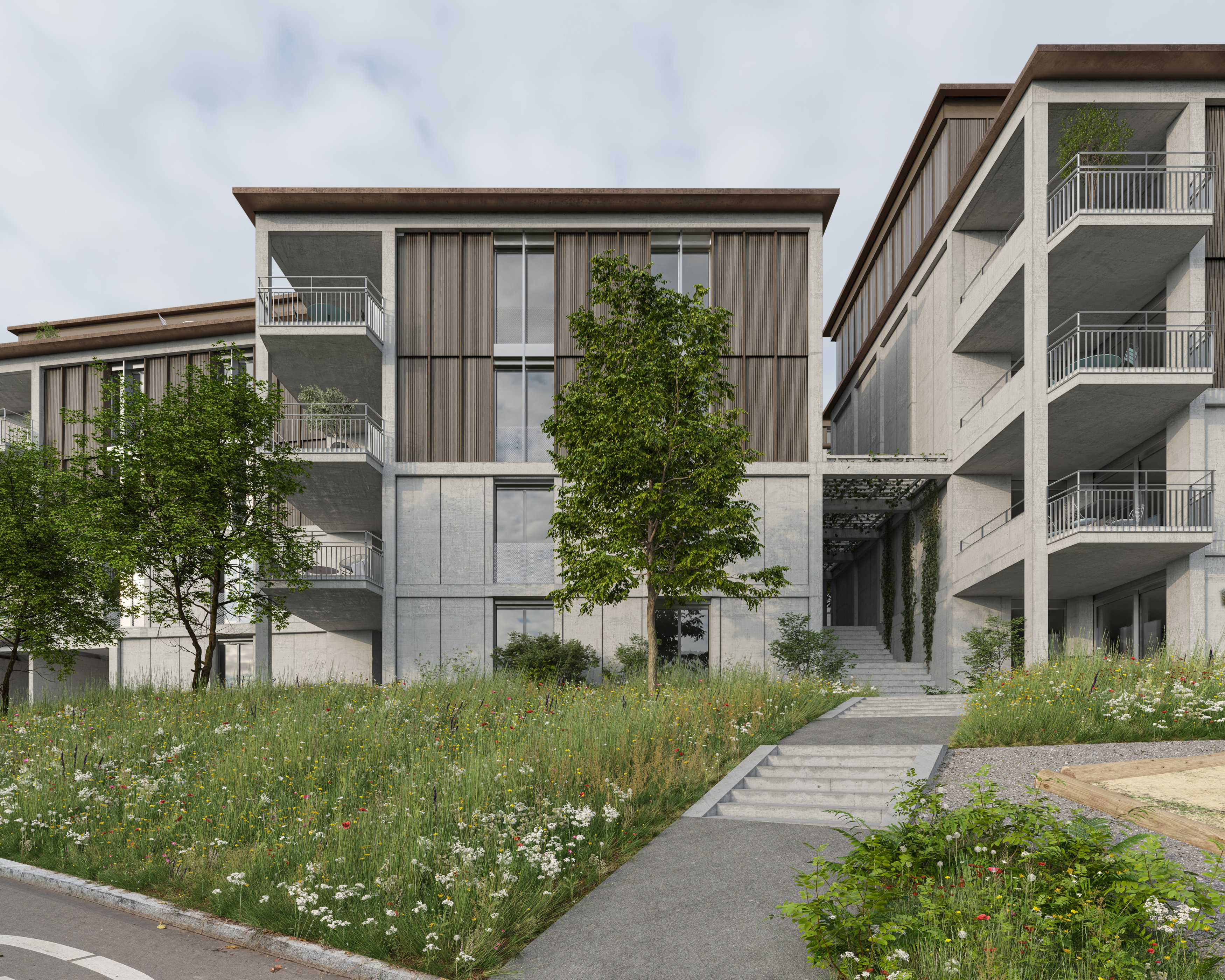 Visualisierung Wohnüberbauung Hurdäckerstrasse, Zürich Höngg © Indievisual.ch