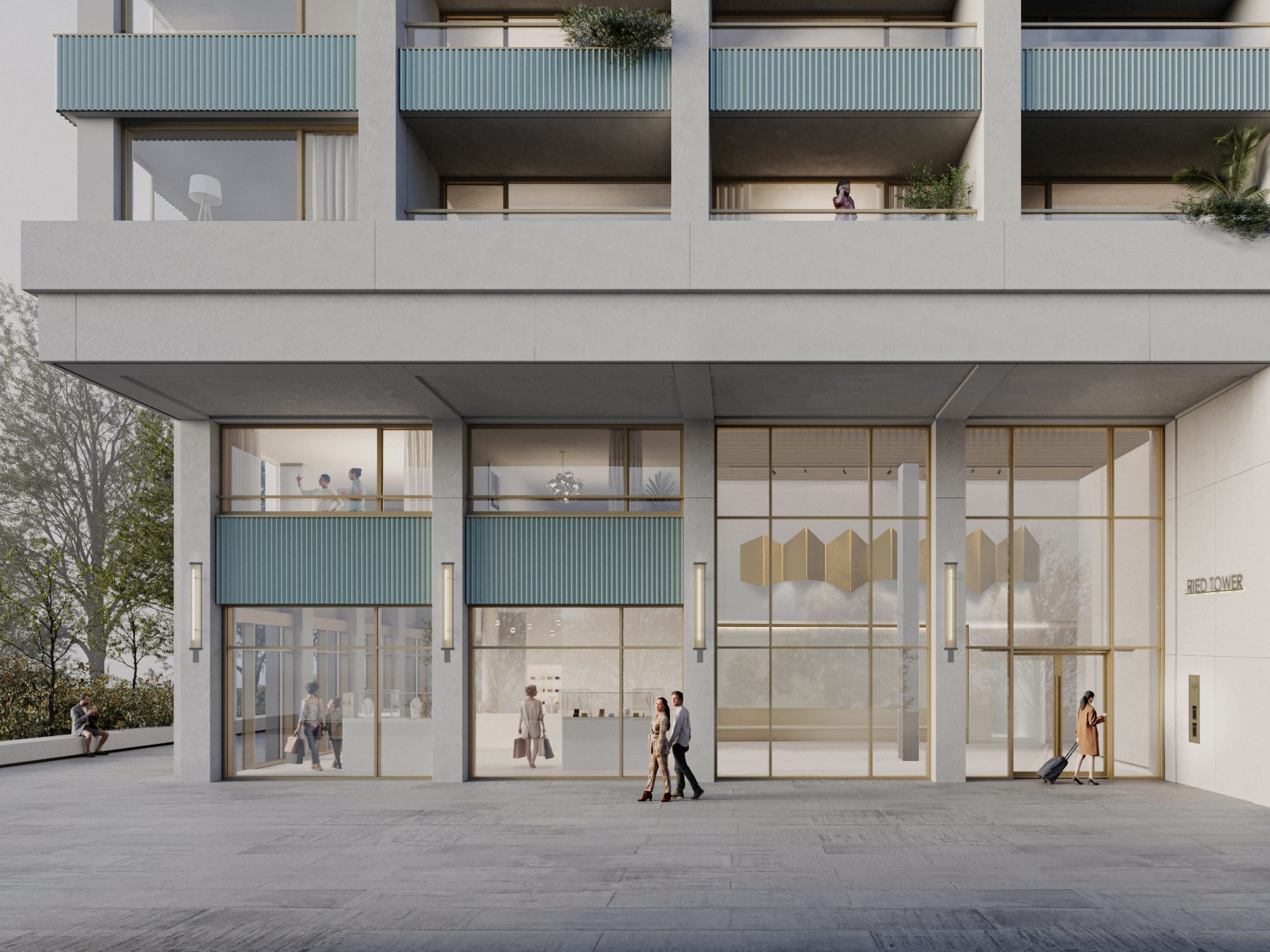 Wohnhochhaus Leutschenbach, Zürich Visualisierung Stücheli Architekten AG