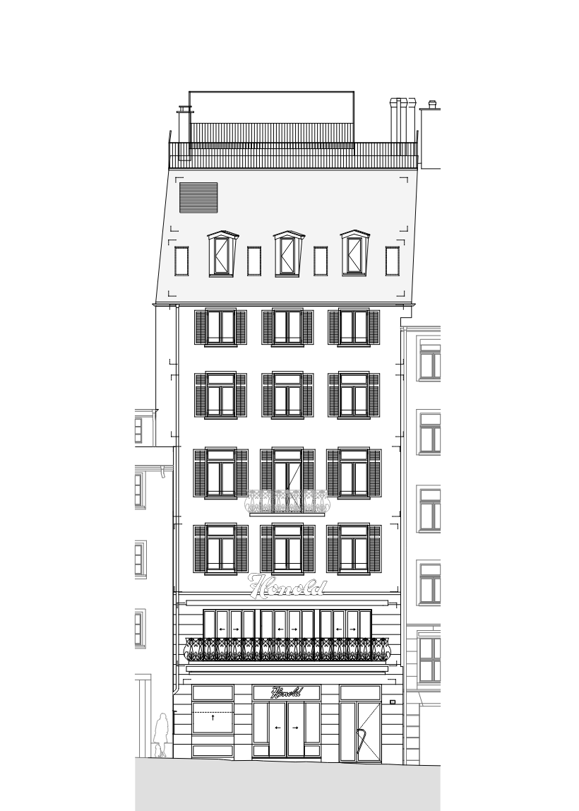Umbau Rennweg 53, Fassade