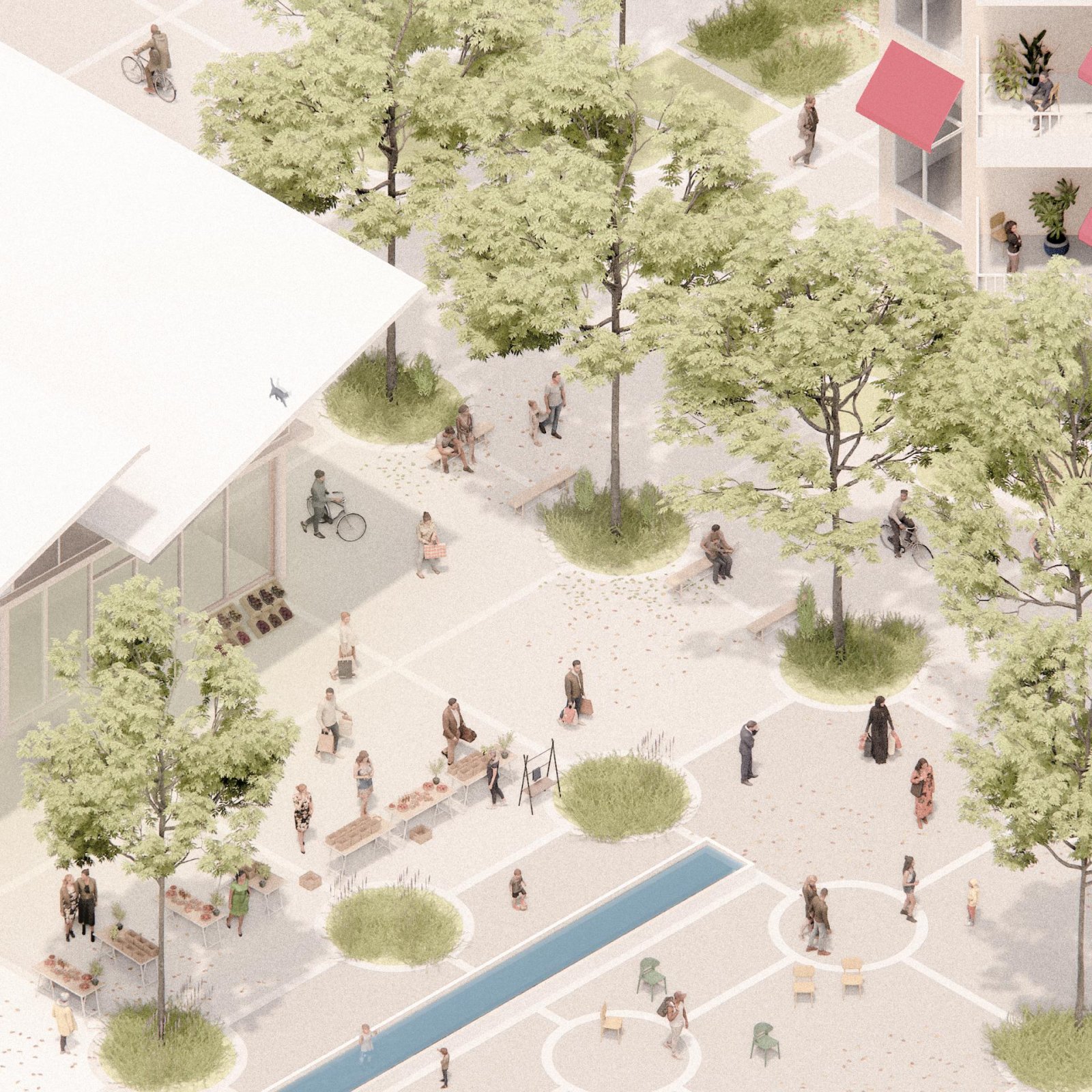 Wellis-Areal Visualisierung Stücheli Architekten © Filippo Bolognese Images