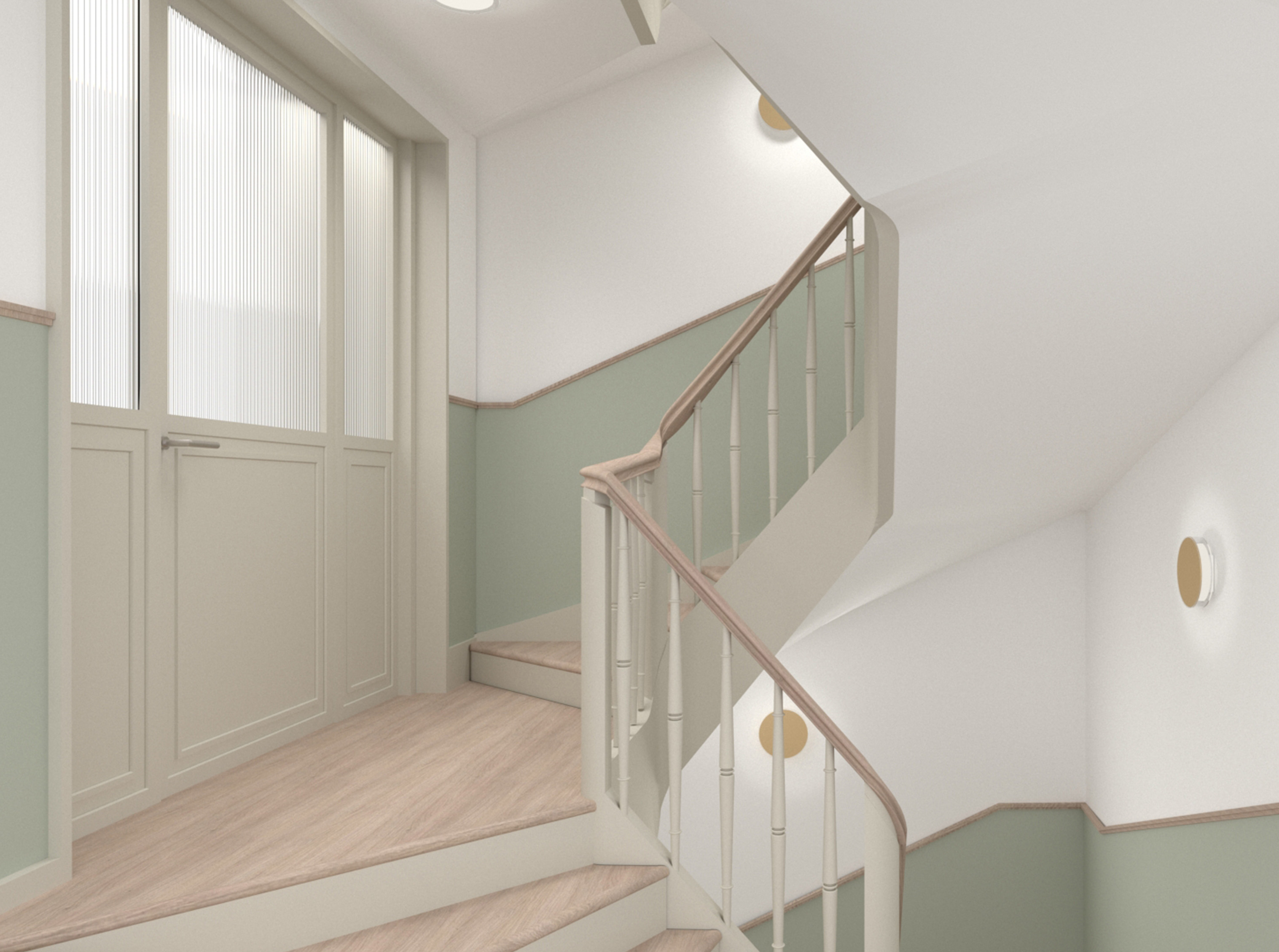 Umbau Rennweg 53, Visualisierung Treppenhaus