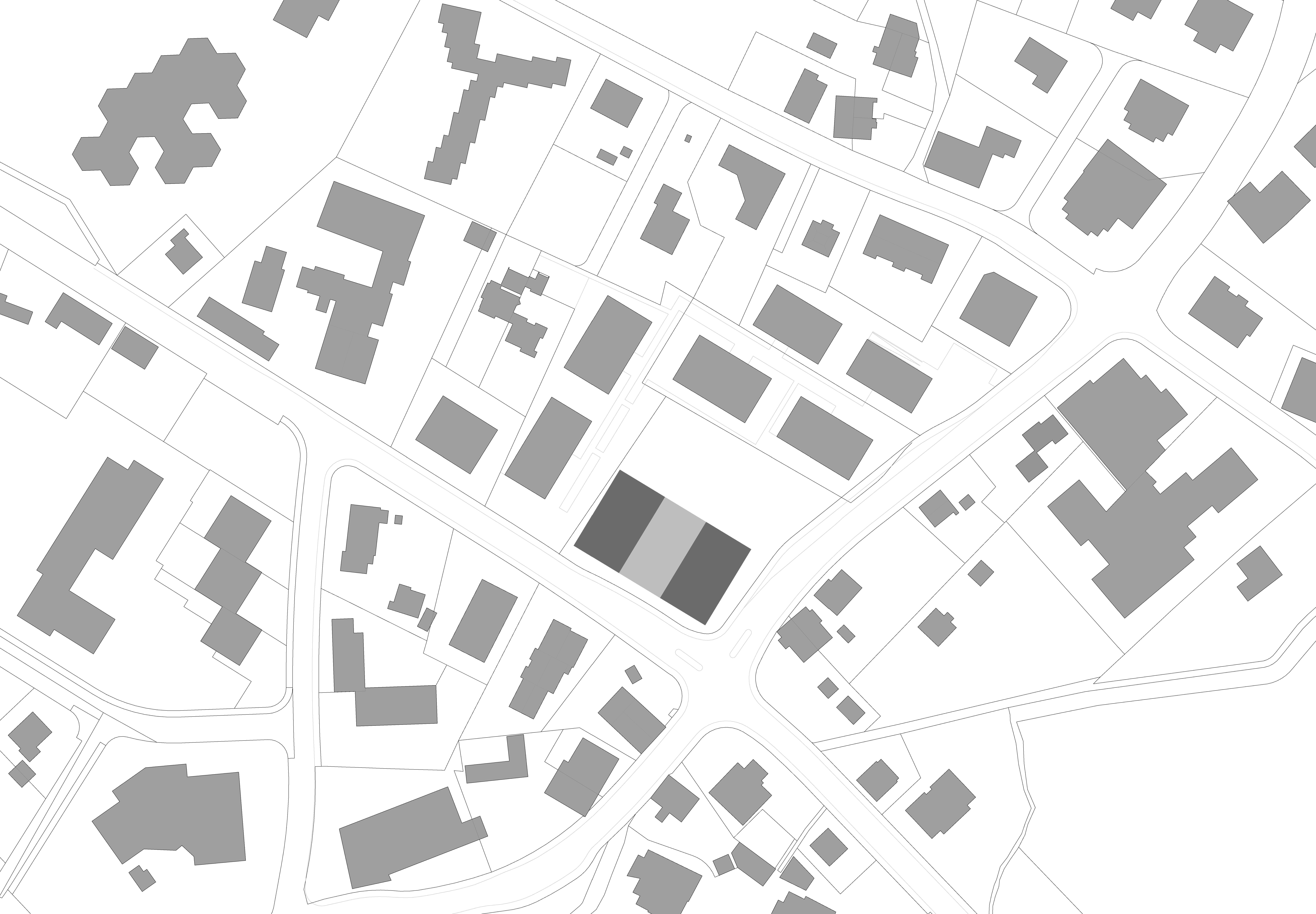 Situationsplan Wohn- und Gewerbehaus Postareal Obfelden, Stücheli Architekten