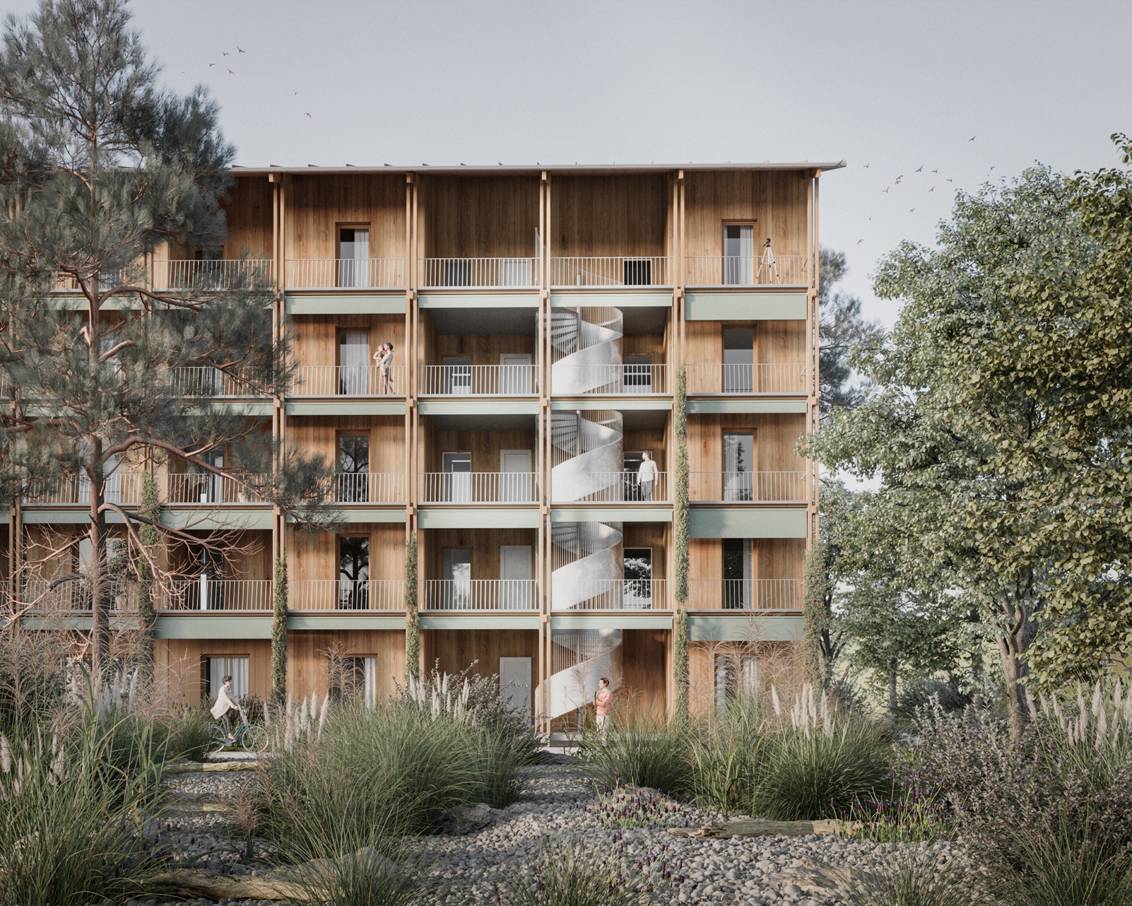 Visualisierung Wohnüberbauung Gubrist, Weiningen © Stücheli Architekten