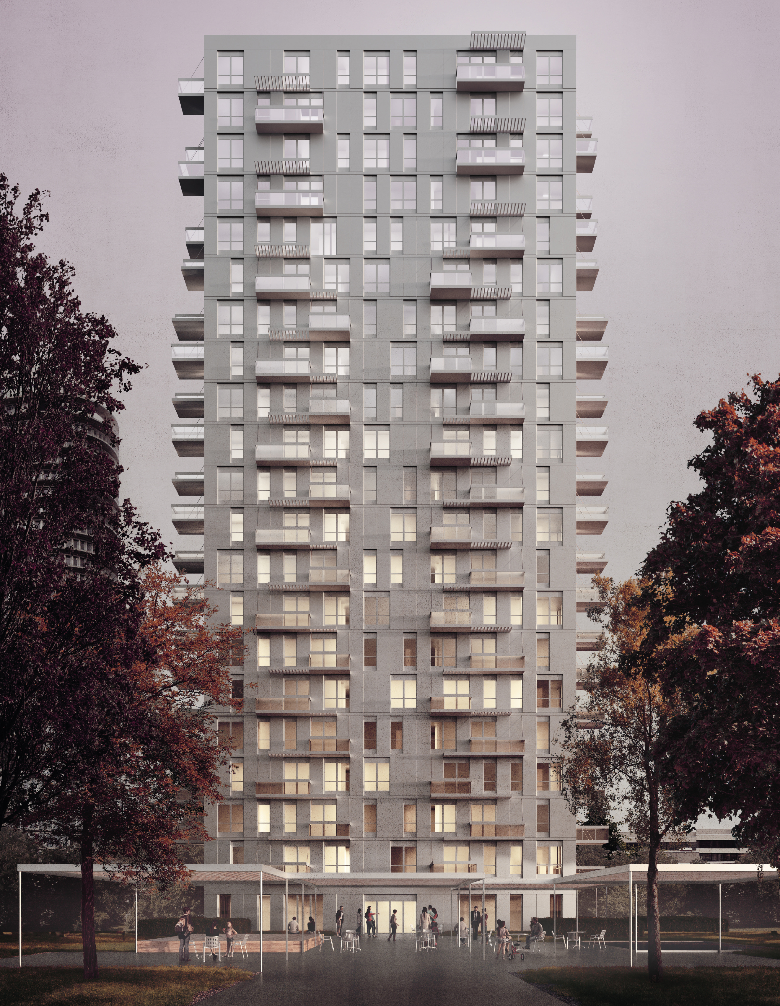 Bild Hoch P7 A3 Studienauftrag Wohnhochhaus Duebendorf