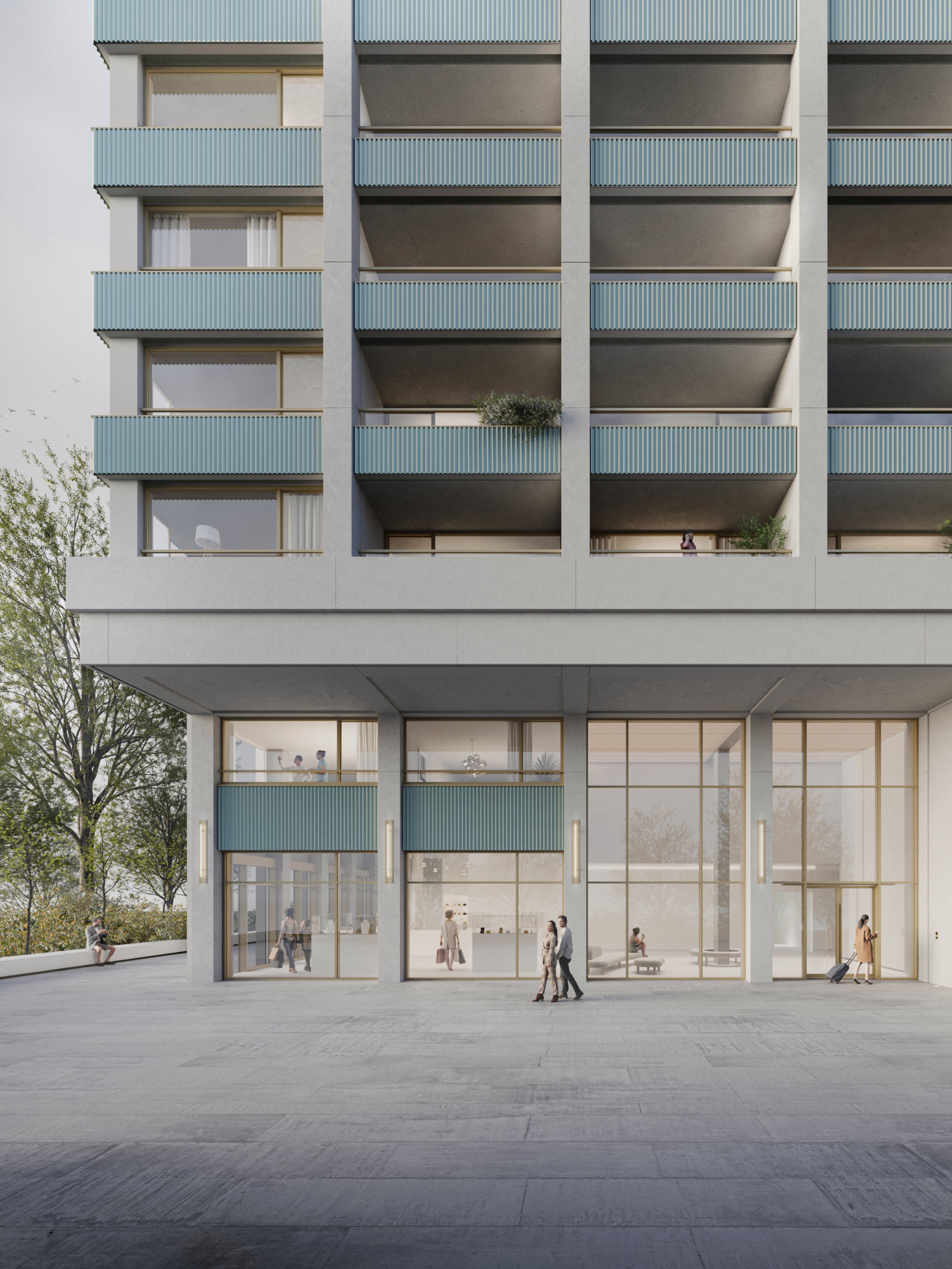 Wohnhochhaus Leutschenbach, Zürich Visualisierung Stücheli Architekten AG