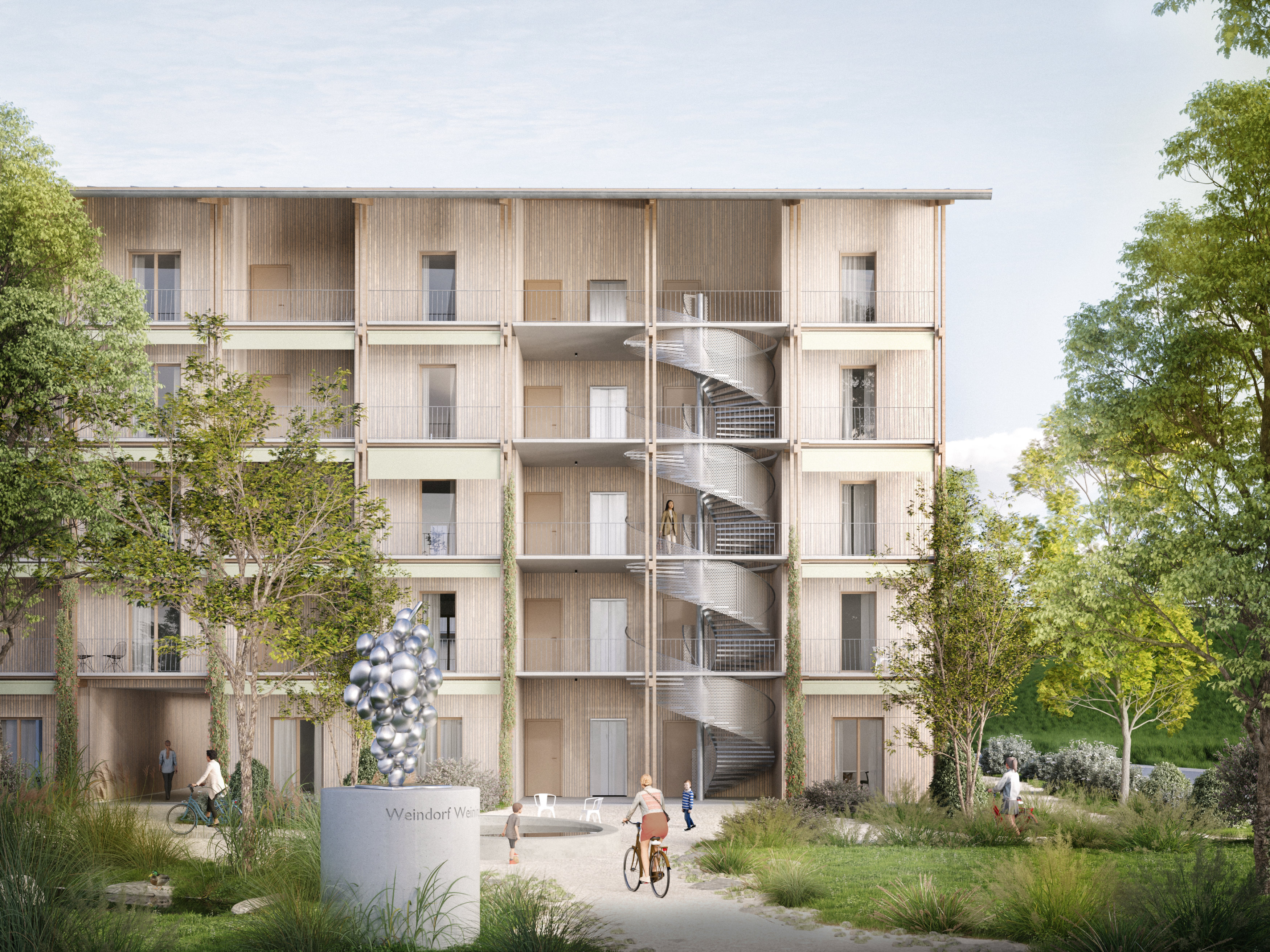 Visualisierung Wohnüberbauung Gubrist, Weiningen © Stücheli Architekten