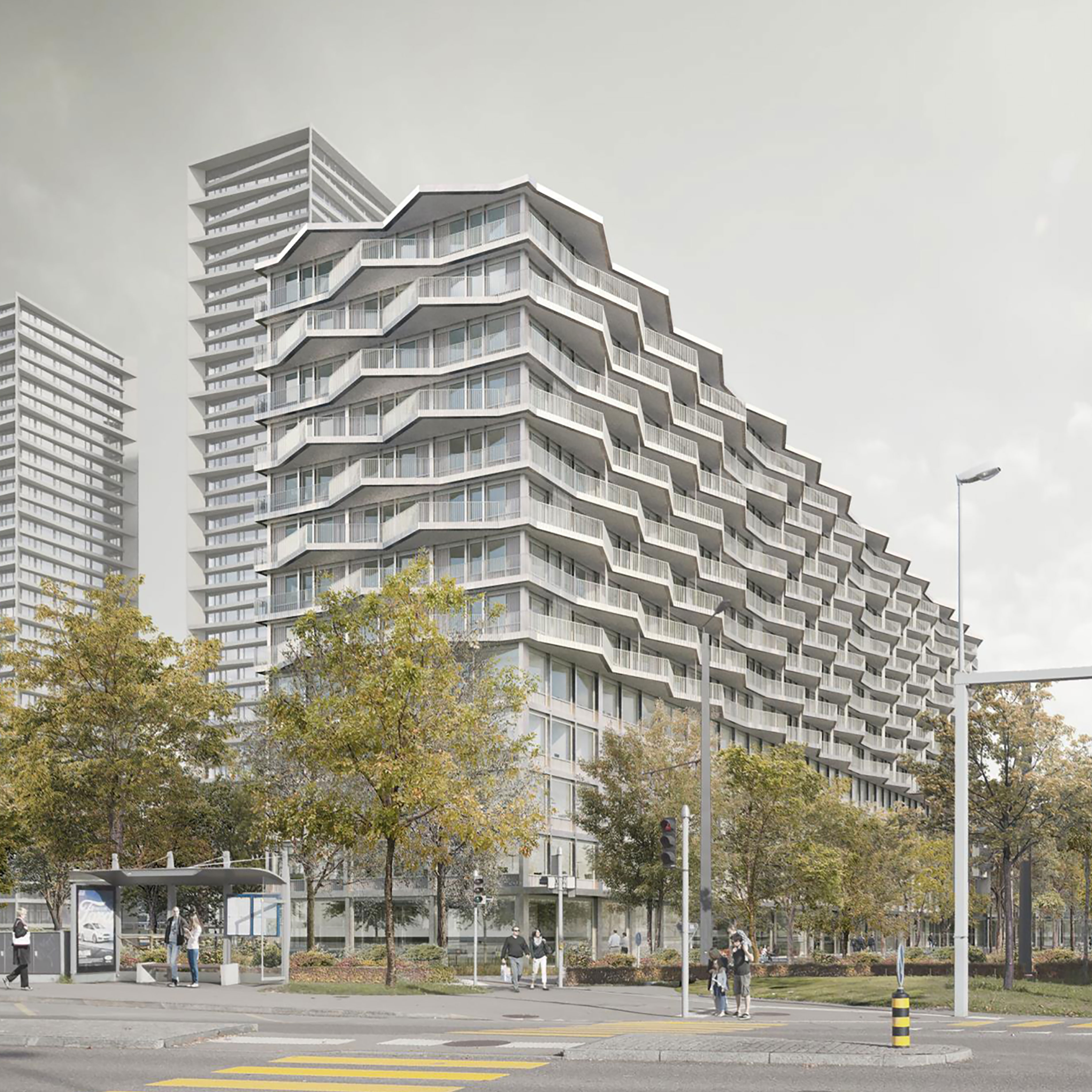 Residential and commercial building, Dubendorf