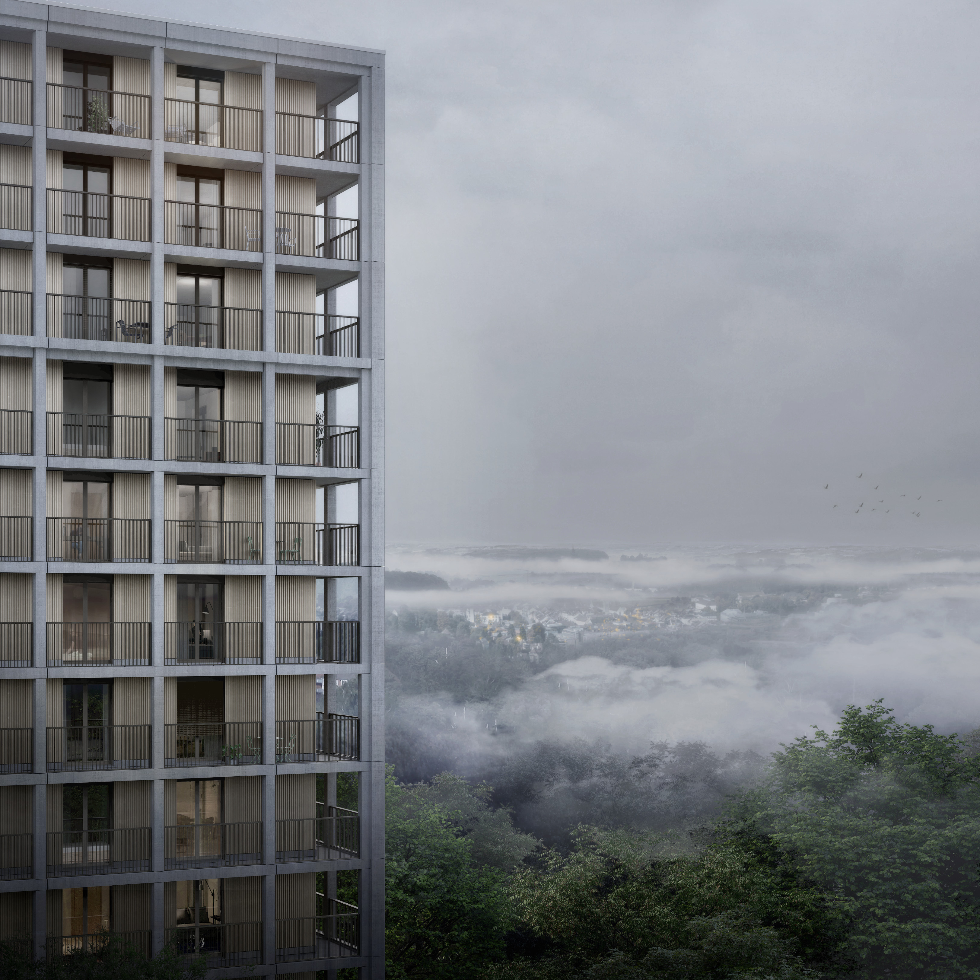 Wohn- und Gewerbeüberbauung Eichhof West – Baufeld C, Kriens