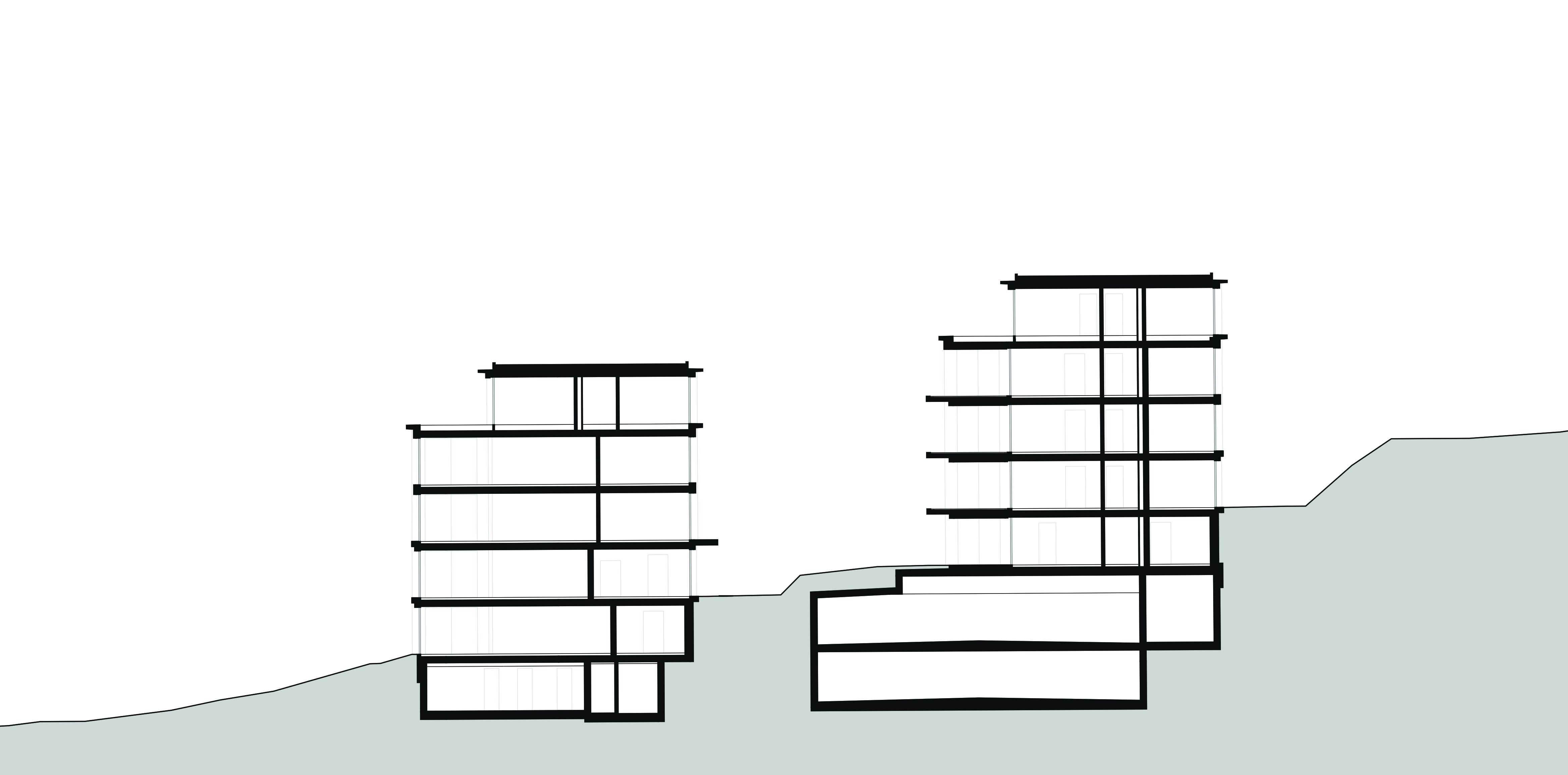 Schnitt Wohnüberbauung Hurdäckerstrasse, Zürich Höngg 