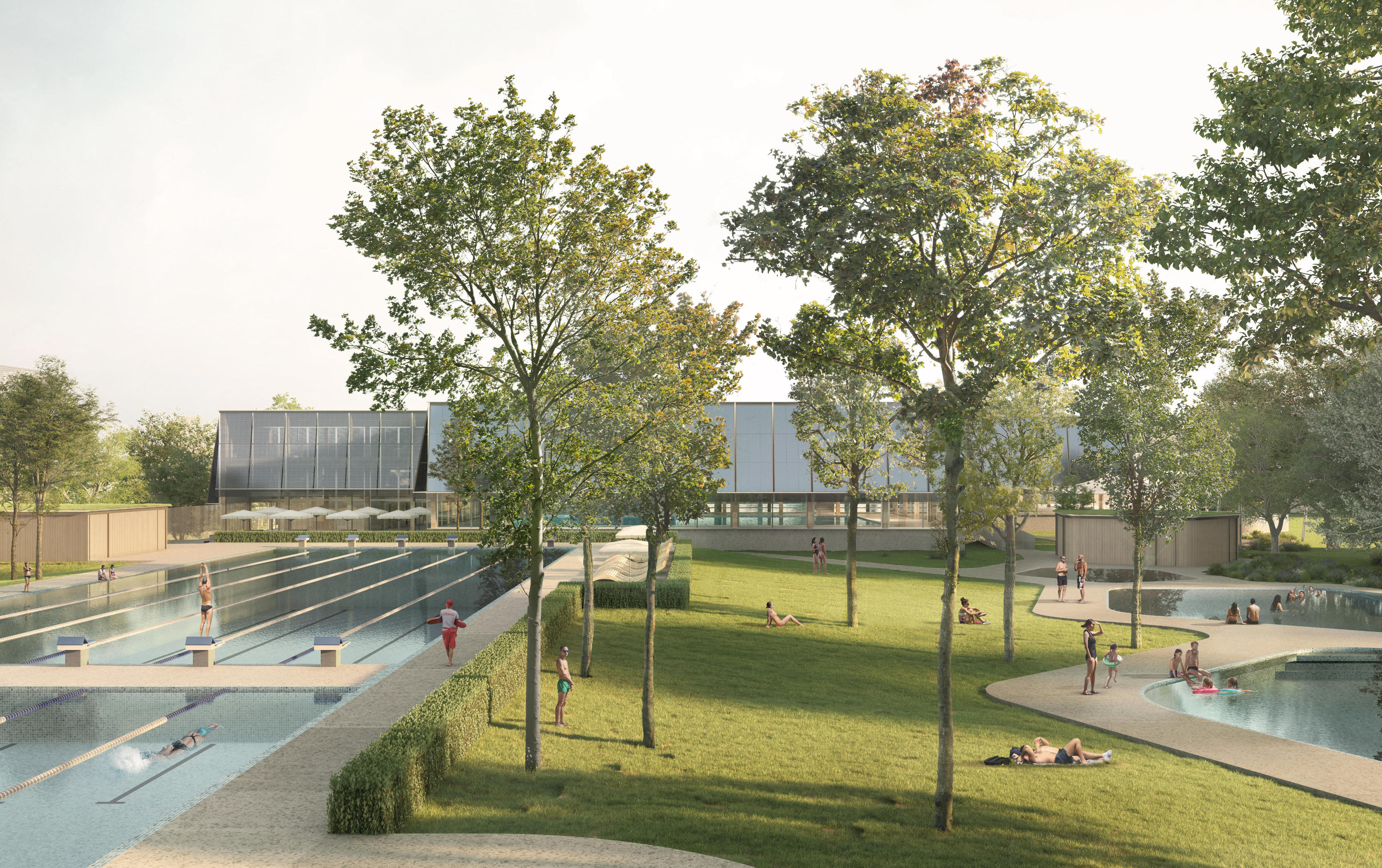 Visualisierung: Schwimmbad Lido, Rapperswil-Jona by Stücheli Architekten AG © Filippo Bolognese