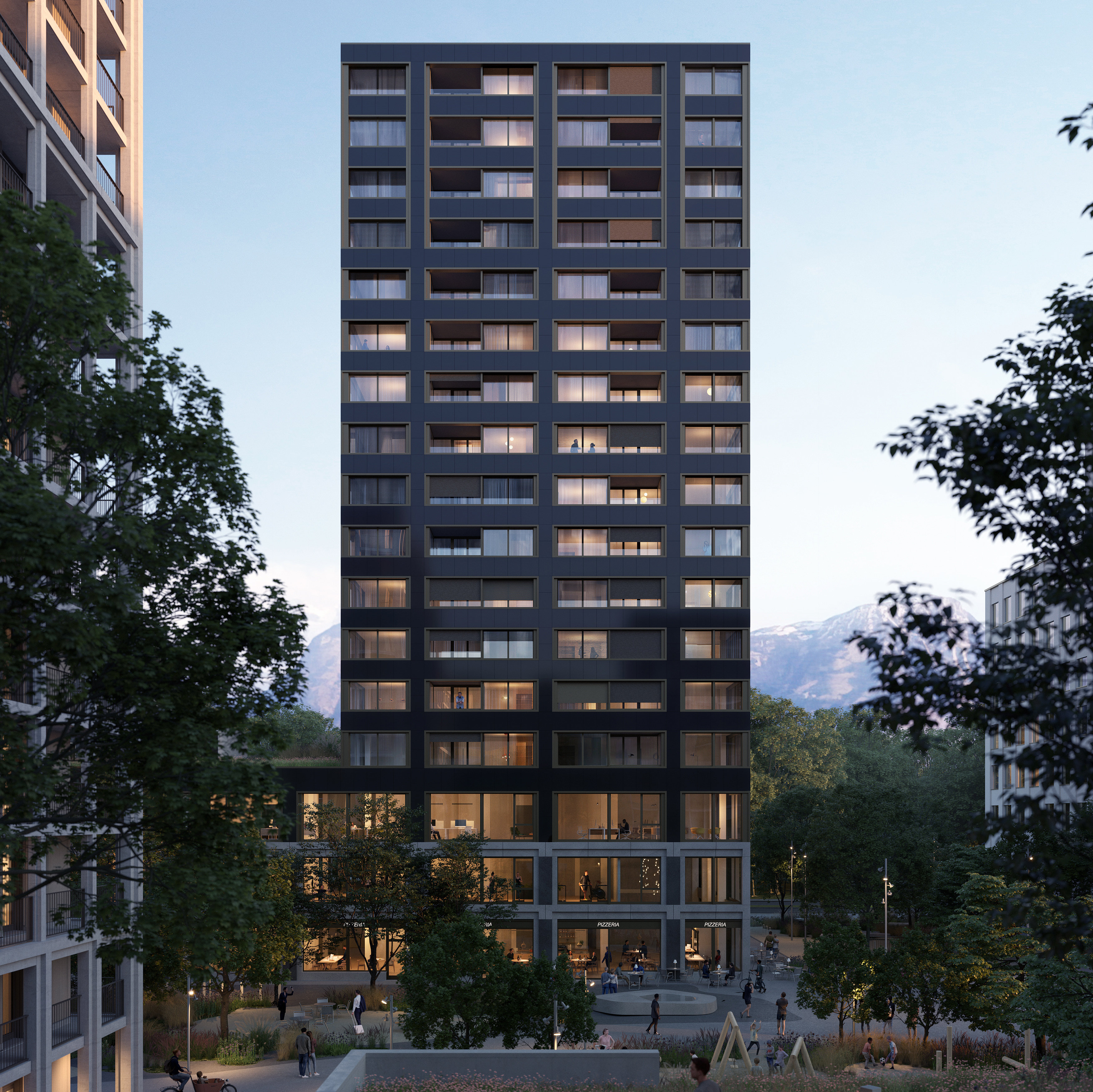 Eichhof-West residential complex - construction site B, Kriens