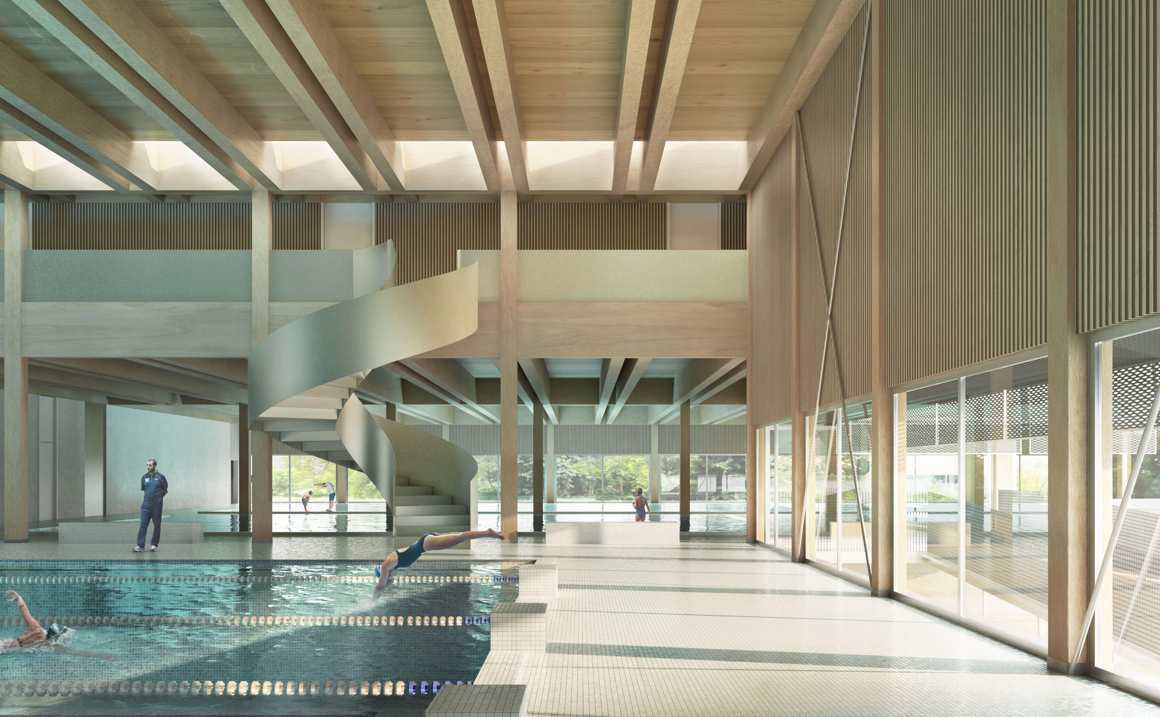 Visualisierung: Schwimmbad Lido, Rapperswil-Jona by Stücheli Architekten AG © Filippo Bolognese