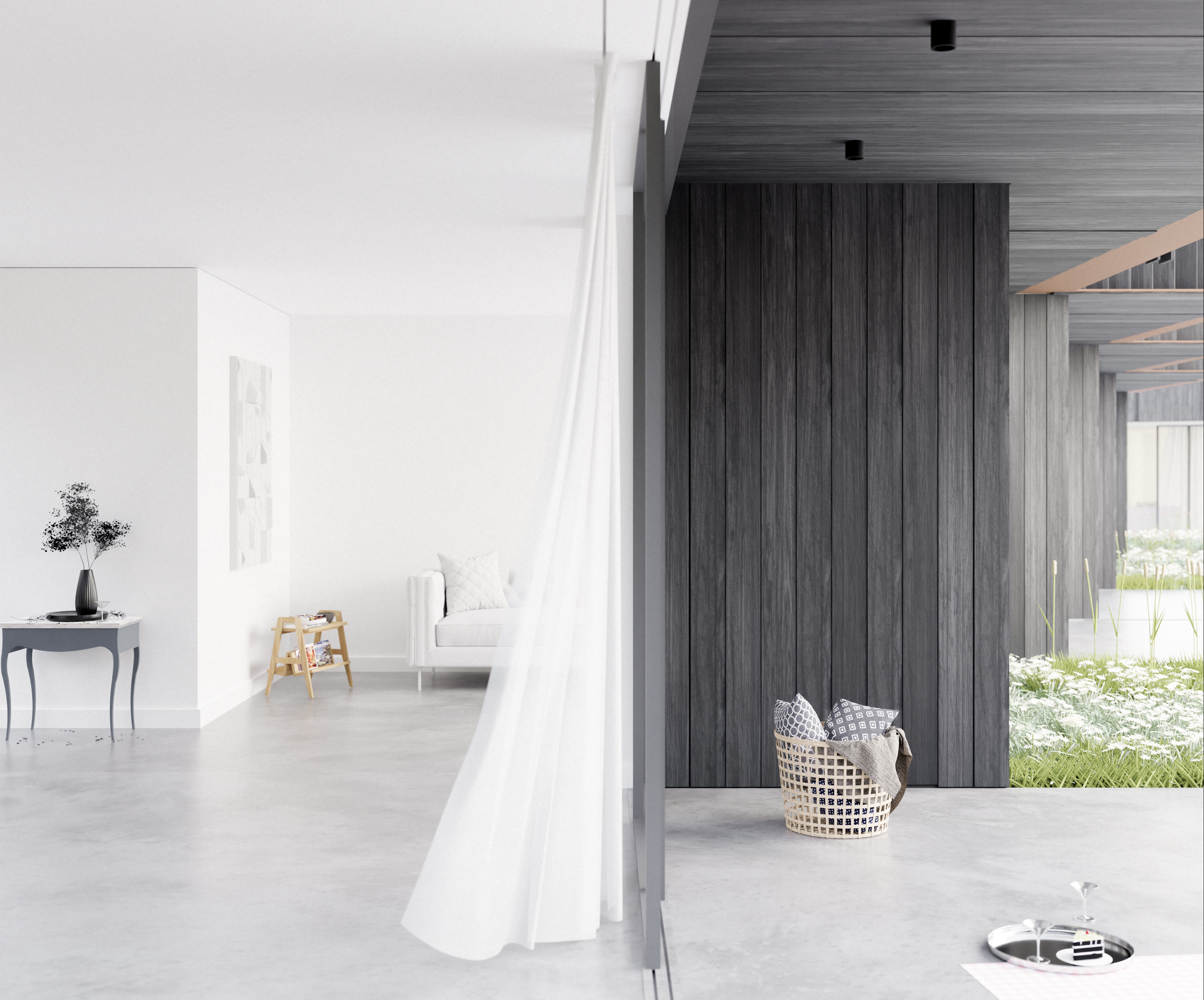 Visualisierung Wohnüberbauung Kellerrain, Obfelden Stücheli Architekten © Filippo Bolognese