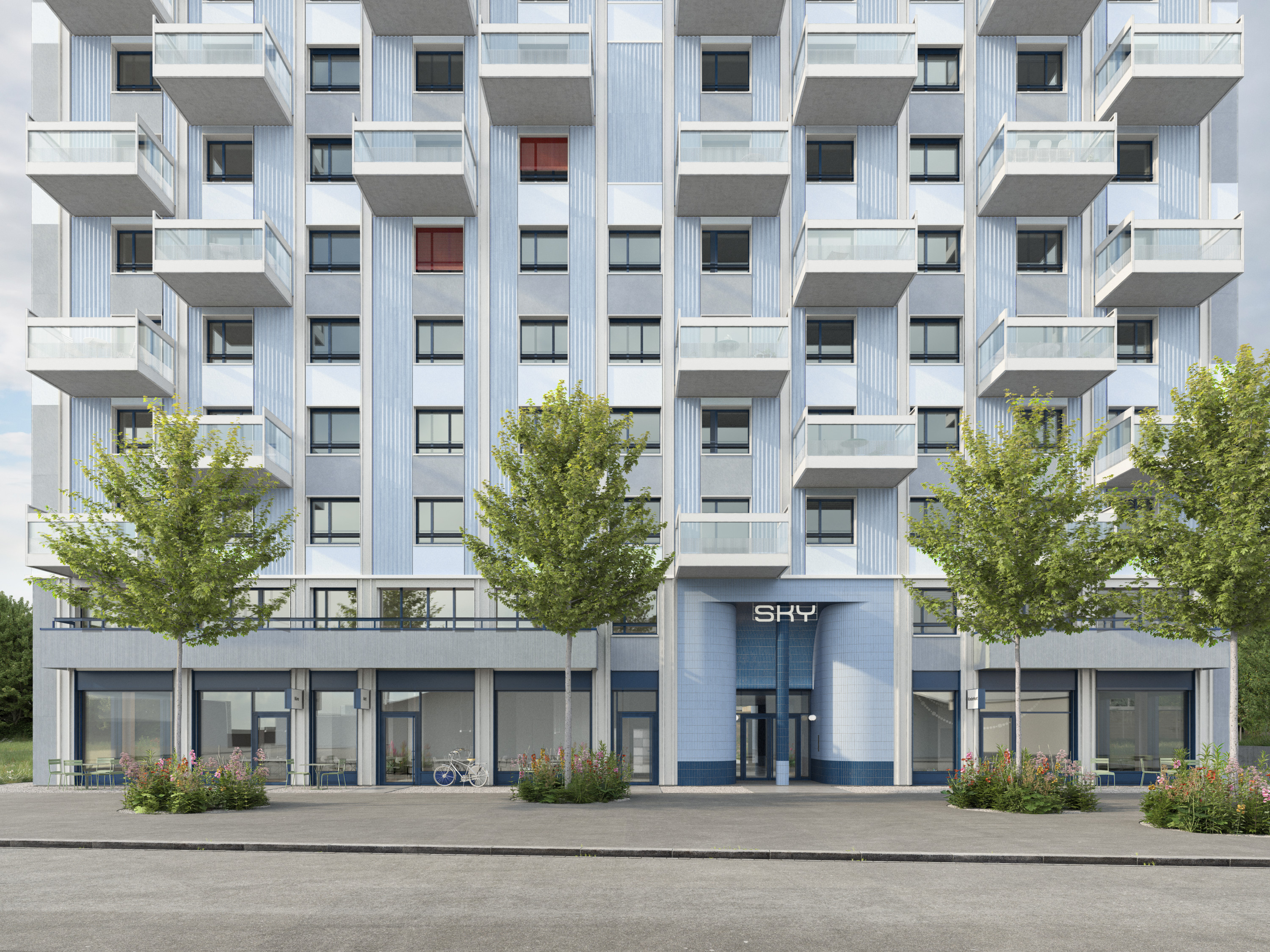 Wohnhochhaus Sky, Dübendorf Visualisierung  © Indievisual