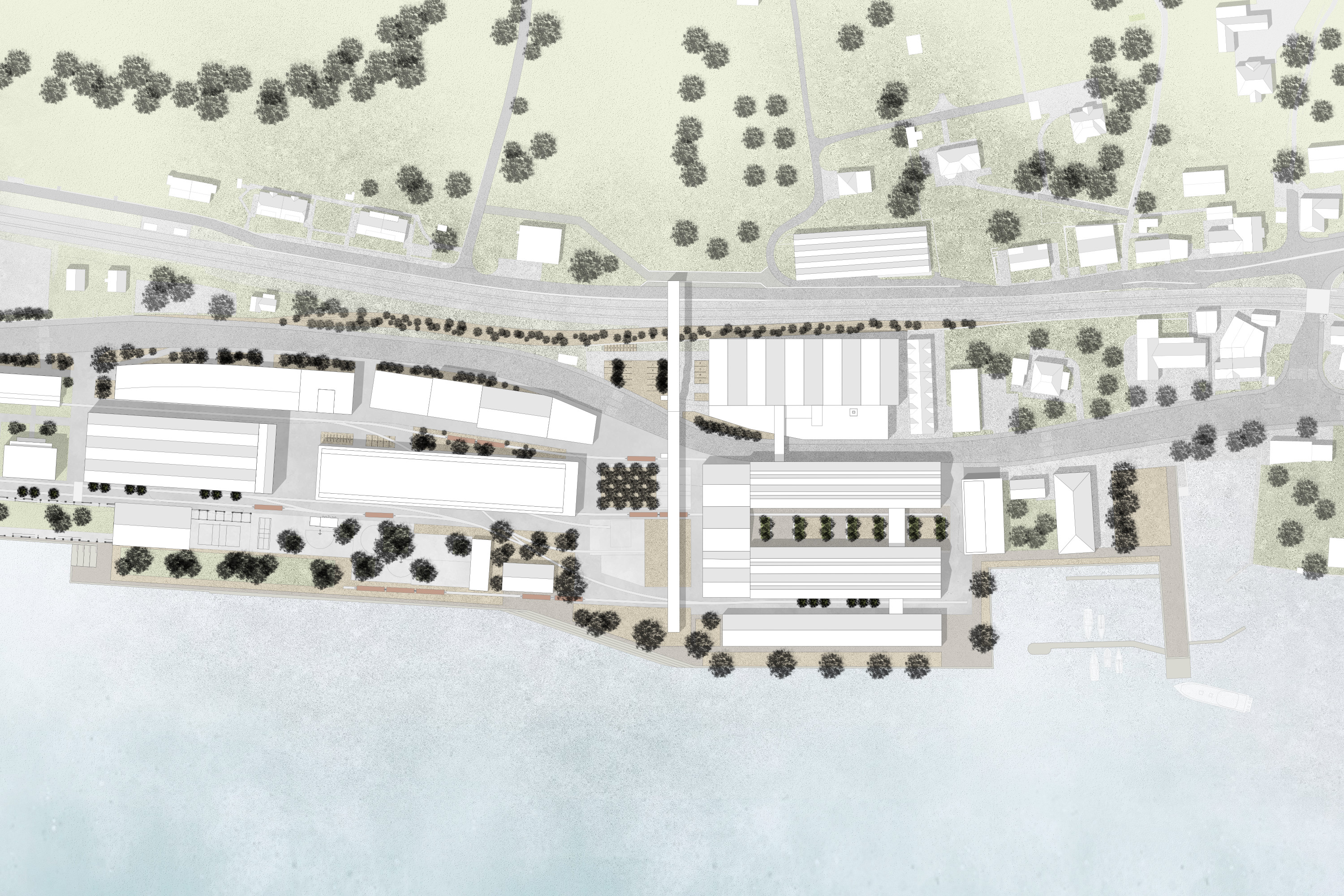 Studienauftrag Kantons- und Berufsfachschule, Uetikon am See © Stücheli Architekten