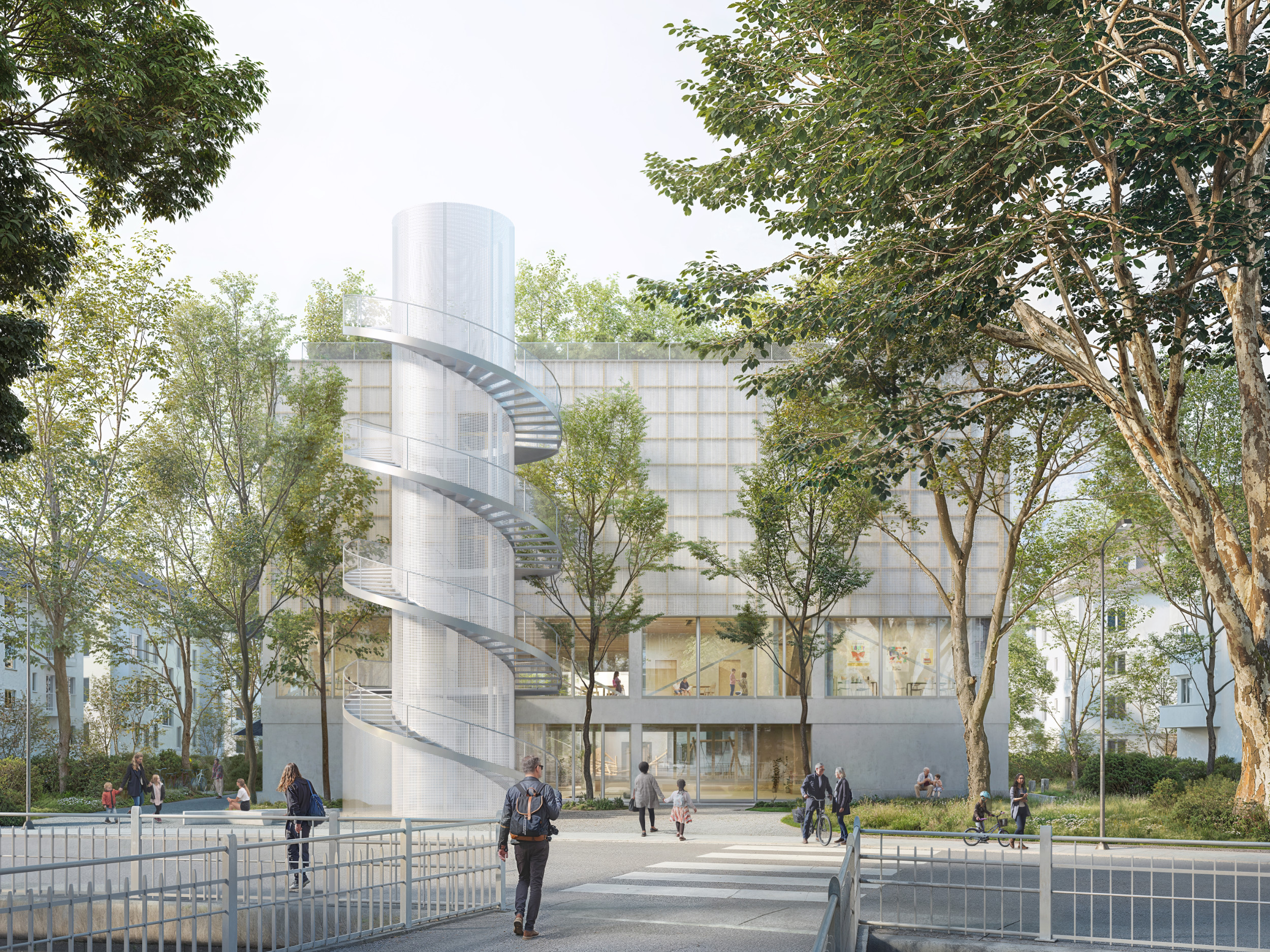 Sporthalle Seefeld Zürich, Mensa, Visualisierung by luce. atelier