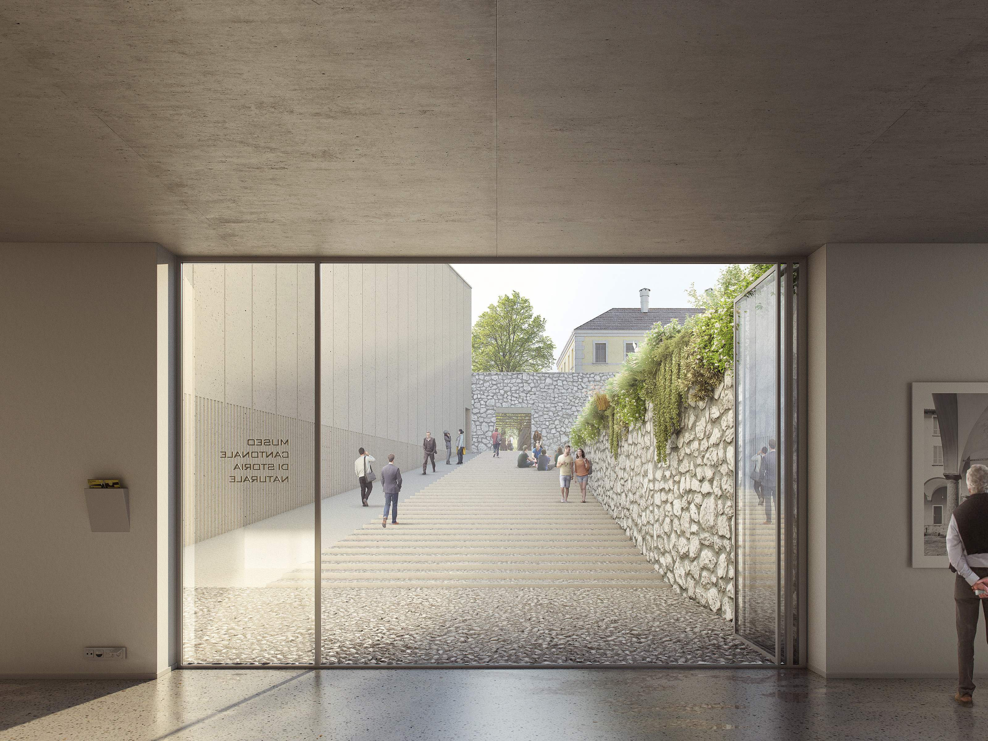 Visualisierung Naturhistorisches Museum des Kanton Tessin © Flooer Studio