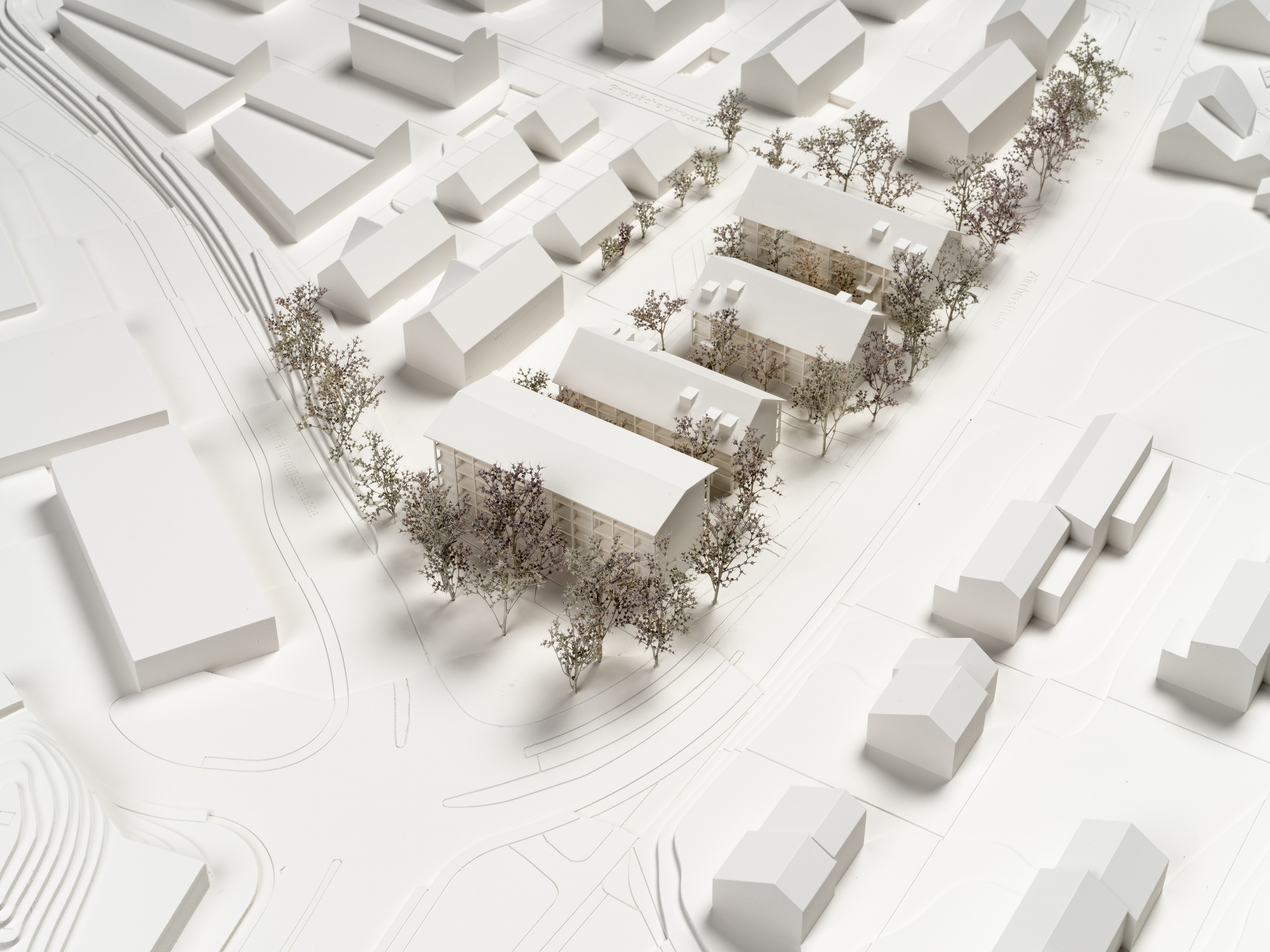 Modell Wohnüberbauung Gubrist, Weiningen © Stücheli Architekten, K-Atelier Architekturmodellbau
