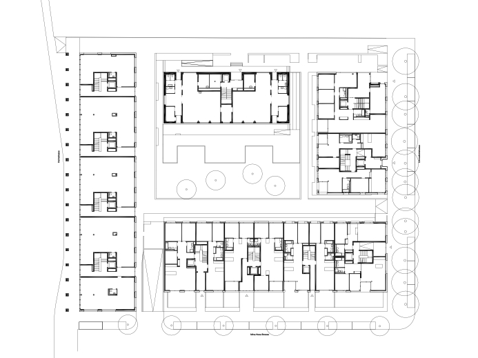 Wohnsiedlung Zypressenhof, Limmatfeld, Dietikon, Erdgeschoss