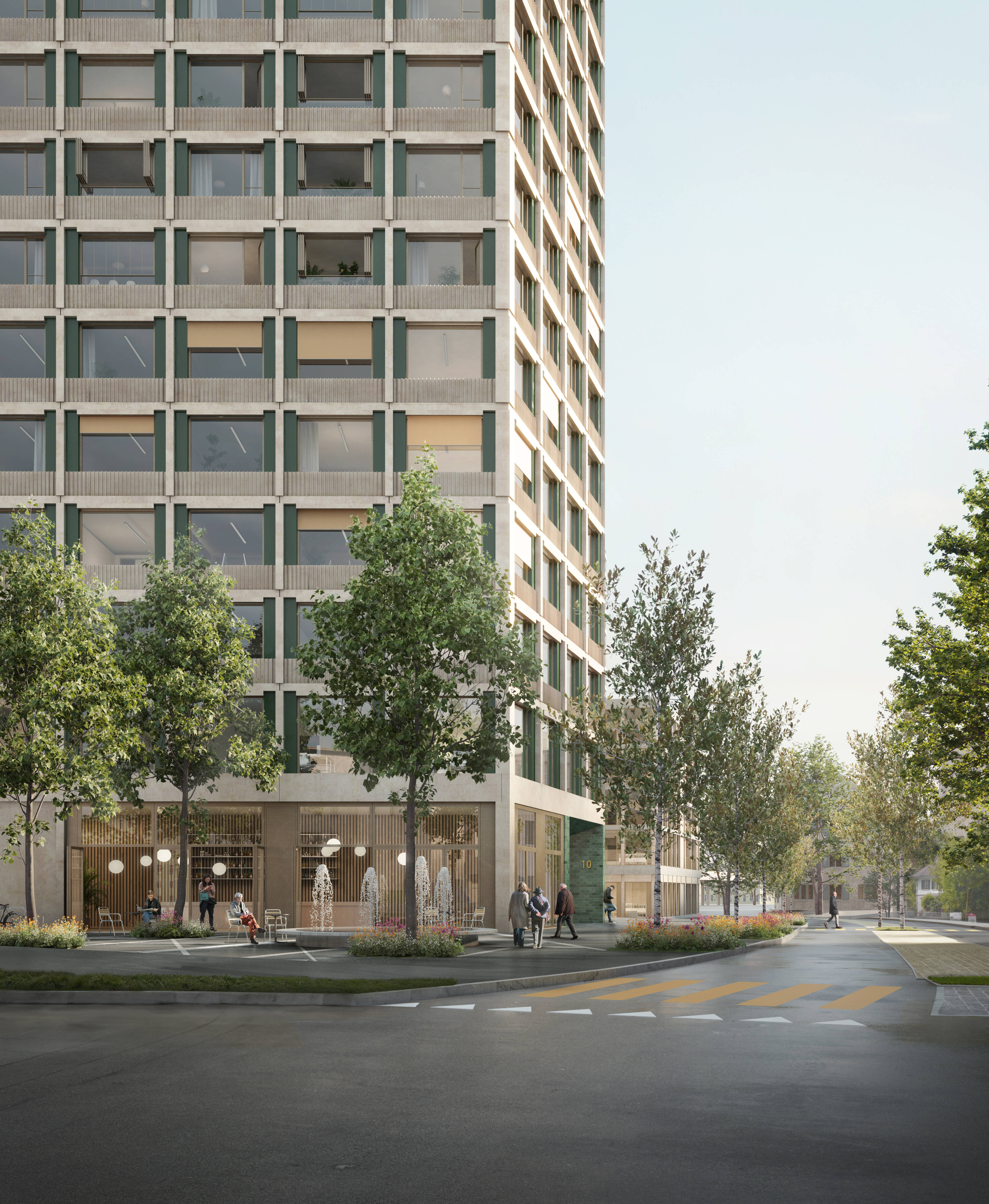 Studie Hochhaus Baufeld E2 Effretikon_Stücheli Architekten  Visualisierung © Filippo Bolognese Images